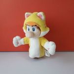 Eredeti Nintendo SUPER MARIO 3D LAND BÁB cica jelmezben plüss 26 cm-es kabala figura ! EXTRA fotó