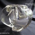 ART DECO MURÁNÓI NEHÉZ VASTAG ÜVEG VÁZA MODERN DIZÁJN RENDKIVÜLI IGÉNYES KÉZIMUNKA fotó