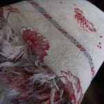 Régi különleges lendamaszt egyedi szövött terítő 150 x 150 cm 6 szalvétával új fotó