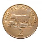 Guernsey, 2 pence 1999 EF+ fotó