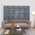 12 darab gyémánt szürke 3D fali panel 50 x 50 cm 3 m? fotó