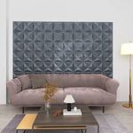 24 darab origami szürke 3D fali panel 50 x 50 cm 6 m? fotó