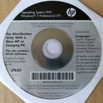 Windows 7 Professional SP1 telepítő DVD lemez fotó