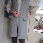 Zara szürke meleg csinos lányka/női ujjatlan kabátka gyapjúszerű S/M/L P13/10 fotó