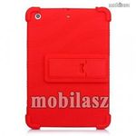Apple iPad Mini, Mini 2, Mini 3, Szilikon tablettok, Erősített, Kitámasztó, Piros fotó