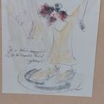 (K) Erdei Sándor (?) kép 27x32 cm kerettel fotó
