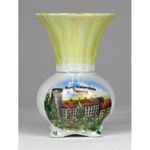 1O022 Burg Rabenstein - Carl Wilhelm & Co. Deesbach porcelán ibolyaváza 8 cm fotó