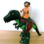 Lego Duplo dínó, dinoszaurusz, T-rex ősember figurával fotó