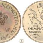 500 forint XIV. Téli Olimpia Sarajevo 1984 BP BU fotó