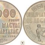 500 forint Nyári Olimpiai Játékok Los Angeles 1984 BP BU fotó