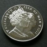Man-Sziget 1 Crown 2012 London olimpia tenisz és asztalitenisz 28, 8 g réz-nikkel fotó