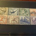 Német pecsételt sor 1936 Olimpia kat.ár 22 euro /leírás/ fotó