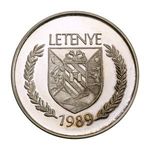 Letenye Várossá Nyilvánítás Emlékére emlékérem 1989 PP fotó
