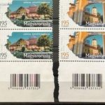 2021 TÁJAK VÁROSOK -NAGYATÁD, CSORNA- VONALKODÓS, POSTATISZTA ** BÉLYEG fotó