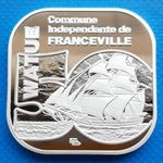 Franceville 50 watue 2025 UNC Vitorlás Hajó Szögletes Proof fotó