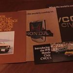Honda Civic 4 db eredeti gyári prospektusa. Ötvenéves prospektus szett 604 1970-es évek fotó