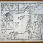 1871 Syrien - A közel-Kelet ciprussal és a Szentfölddel nagy méretű térképe (37 cm x 45 cm ) fotó