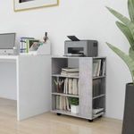 betonszürke szerelt fa kerekes szekrény 60 x 35 x 75 cm fotó