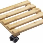 Metafranc WU0825340 Virágos kocsi Bambusz Terhelés (max.): 60 kg 300 mm x 300 mm x 74 mm Görgők s... fotó