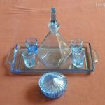 Art deco pálinkás készlet, 4 sz., retro fotó