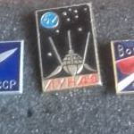 Orosz Űrrepülő jelvények Vosztok Luna 3 db fotó