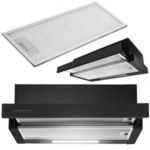 Konyhai teleszkópos páraelszívó 59cm , 80 W , 200 m3/h, 2W Led , fekete Berdsen fotó