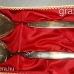 Tejszínes kanál Kleeblatt-Rose 1959 2db vastagon ezüstözött fotó