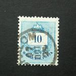 Magyarország 1890 Színesszámú 10 kr. E 12: 11 3/4 ..halom D fotó