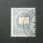 Magyarország 1889 Feketeszámú 1 Ft. E 12: 11 3/4 D fotó