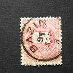 Magyarország 1889 Feketeszámú 5 kr. E 12: 11 3/4 Bazin, felületi sérülés D fotó