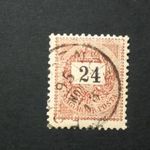 Magyarország 1889 Feketeszámú 24 kr. E 12: 11 3/4 D fotó