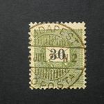 Magyarország 1889 Feketeszámú 12 kr. E 12: 11 3/4 Budapest Főposta D fotó