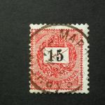 Magyarország 1889 Feketeszámú 15 kr. E 12: 11 3/4 Marosvásárhely D fotó