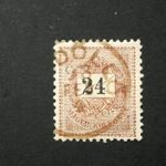 Magyarország 1889 Feketeszámú 24 kr. E 12: 11 3/4 (Gö)döllő D fotó
