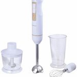 Bergner Rúdmixer 800 W Mérőpohárral, Aprító feltéttel Fehér, Fa fotó