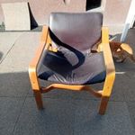 2 db Retro mid century bőr fotel Andy bőr design Bodnár jános formatervező munkája Arne norell után fotó