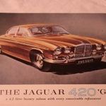 Jaguar 420 Daimler V8 250 3 db eredeti, prospektuss. Ötvenéves prospektus szett 745 fotó