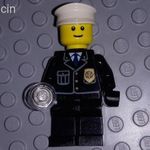 Lego cop045 Policeman - Rendőr, világító zseblámpával. City legó minifigura, a 7237 szettből, 2005. fotó