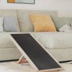 vidaXL szürke tömör fenyőfa kutyarámpa 100 x 40 cm fotó