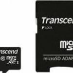 Transcend 64GB microSDXC Class10 UHS-I + adapterrel fotó