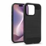 Haffner Carbon szilikon tok - Apple iPhone 16 Pro - fekete fotó