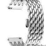 Fém okosóra szíj - EZÜST - rozsdamentes acél, csatos, 22mm széles - HUAWEI Watch GT / SAMSUNG Galaxy fotó