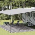 vidaXL antracitszürke és fehér HDPE sátorszőnyeg 400x600 cm fotó