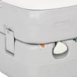 vidaXL szürke-fehér HDPE hordozható kemping WC 22+12 L fotó