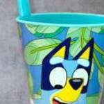 Bluey Blue szívószálas műanyag pohár gyerekeknek 260 ml fotó
