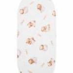 Pamut babakocsihoz való lepedő pamut New Baby Sweet teddy bear 35x75 cm pink - NEW BABY fotó