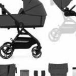 KINDERKRAFT SELECT Yoxi 2v1 kombinált babakocsi Moonlight Grey fotó