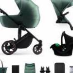 KINDERKRAFT SELECT Kombinált babakocsi 3in1 Prime 2 Dark Green, Premium fotó