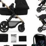 KINDERKRAFT Moov 2 3v1 kombinált babakocsi Pure Black - habkerekek fotó
