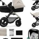 KINDERKRAFT Babakocsi kombinált Moov 2 Air 3 az 1-ben Moonlight Grey fotó